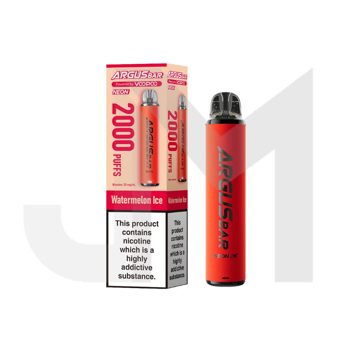 20mg Voopoo Argus Bar Neon 2K Prefilled Pod Vape Kit
