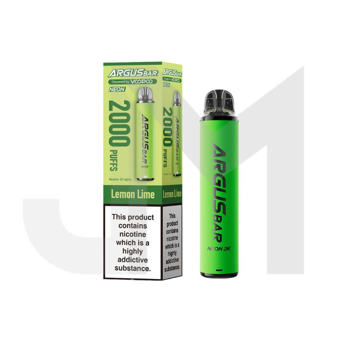 20mg Voopoo Argus Bar Neon 2K Prefilled Pod Vape Kit