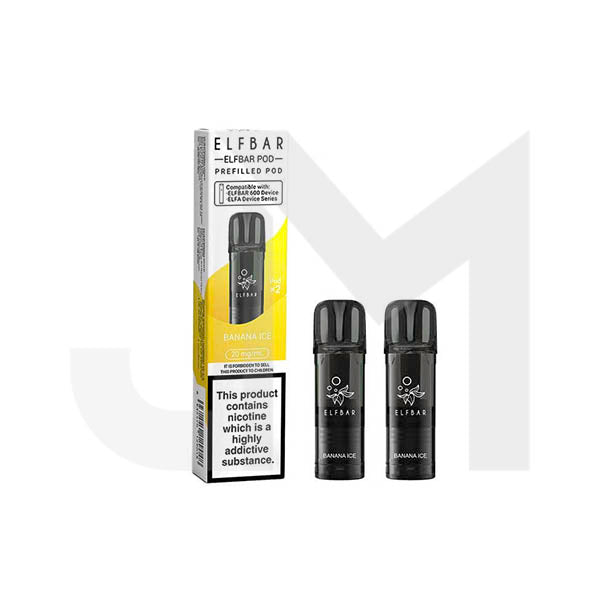 20mg Elf Bar 600 Prefilled Pods 2ml 1200 Puffs - 2 Pcs