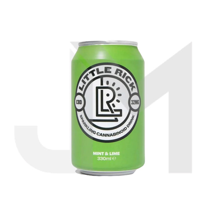 24 x Little Rick 32mg CBD Sparkling 330ml Mint & Lime