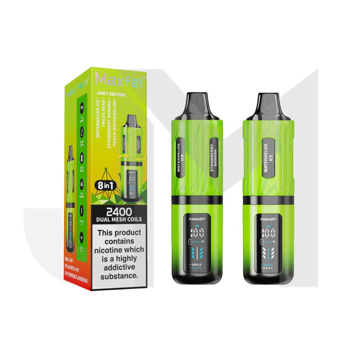 20mg Maxfel Legend Fanady 8 in 1 2400 Puffs Prefilled Pod Vape Kit