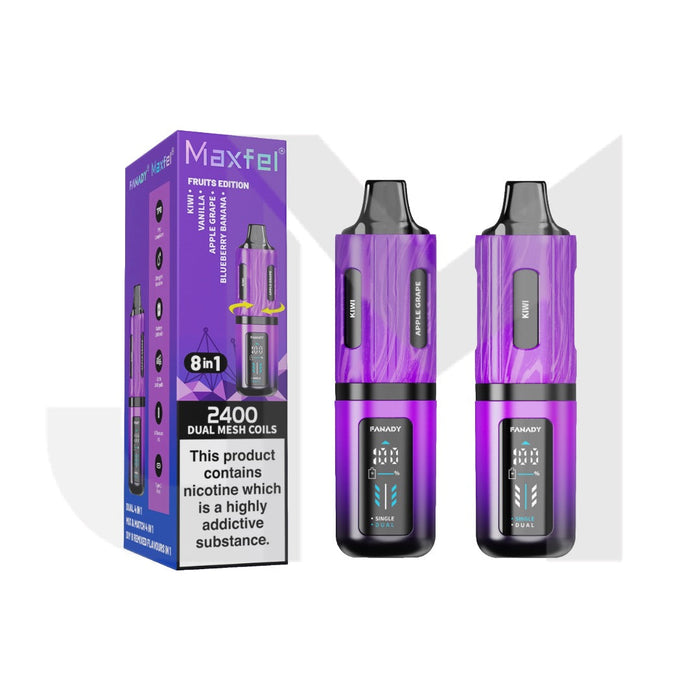 20mg Maxfel Legend Fanady 8 in 1 2400 Puffs Prefilled Pod Vape Kit