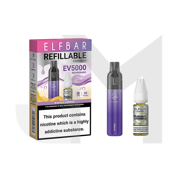 Elf Bar EV5000 Disposable Pod Kit + 20mg ElfLiq Salt Elf Bar EV5000 Disposable Pod Kit + 20mg ElfLiq Salt