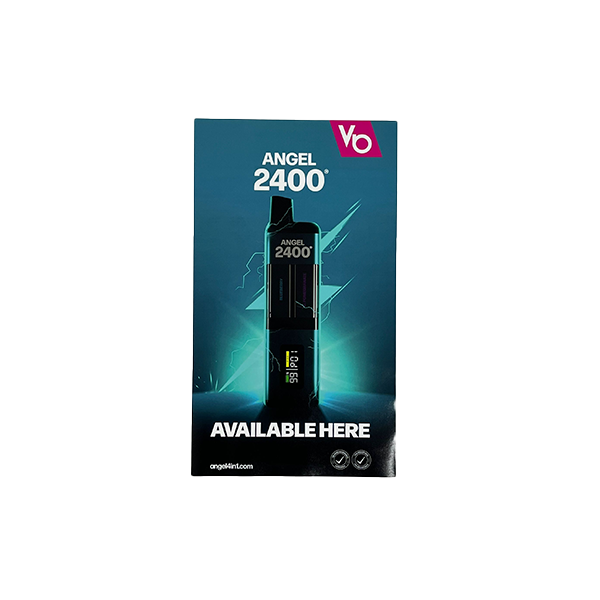 FREE Vapes Bar Angel 2400 Promotional Window Sticker - For Your Business! 3 Per Customer