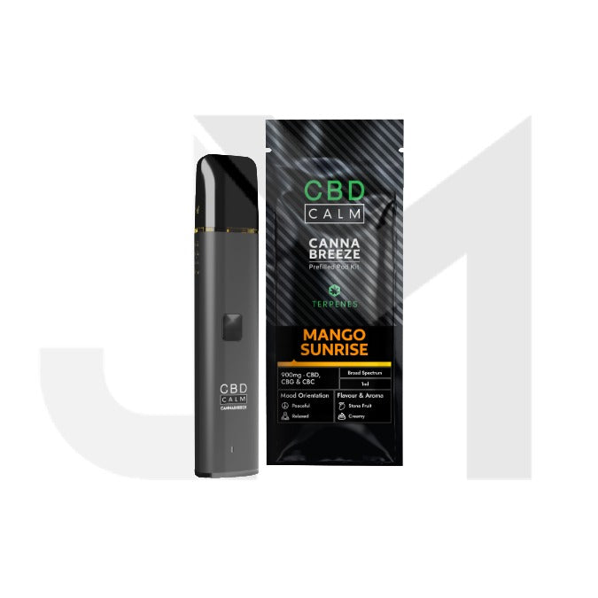 900mg CBD Calm Cannabreeze Prefilled Pod Vape Kit 900mg CBD Calm Cannabreeze Prefilled Pod Vape Kit