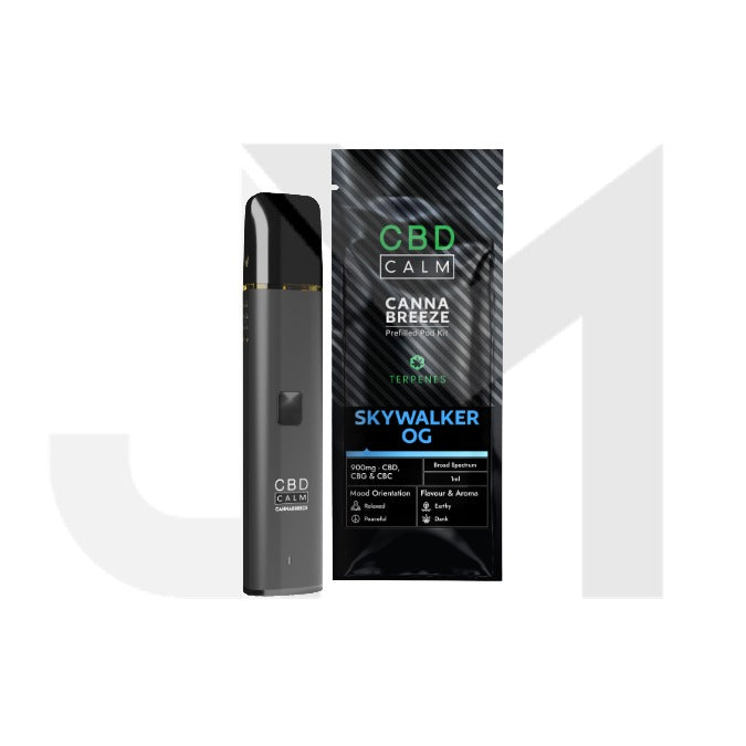 900mg CBD Calm Cannabreeze Prefilled Pod Vape Kit 900mg CBD Calm Cannabreeze Prefilled Pod Vape Kit