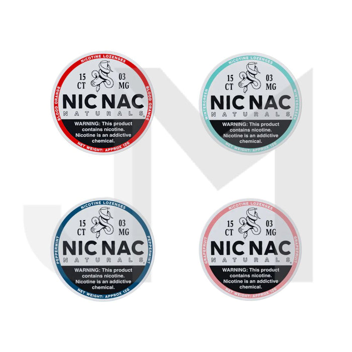 3mg Nic Nac Naturals Nicotine - 15 Lozenge Tablets