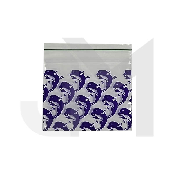 Zipper Branded 2 x 2A Purple Dolphin Bags