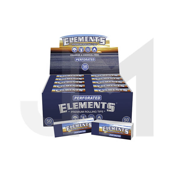 50 Elements Premium Rolling Tips - Perforated