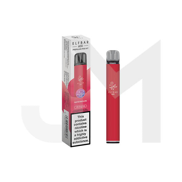 20mg Elf Bar 600 Prefilled Pod Vape Kit 600 Puffs