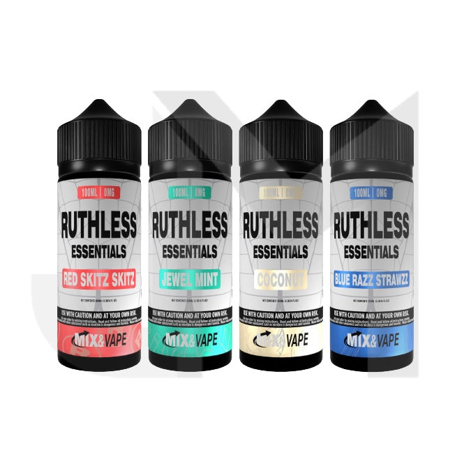 0mg Ruthless Essentials 100ml Shortfill (60VG/40PG)