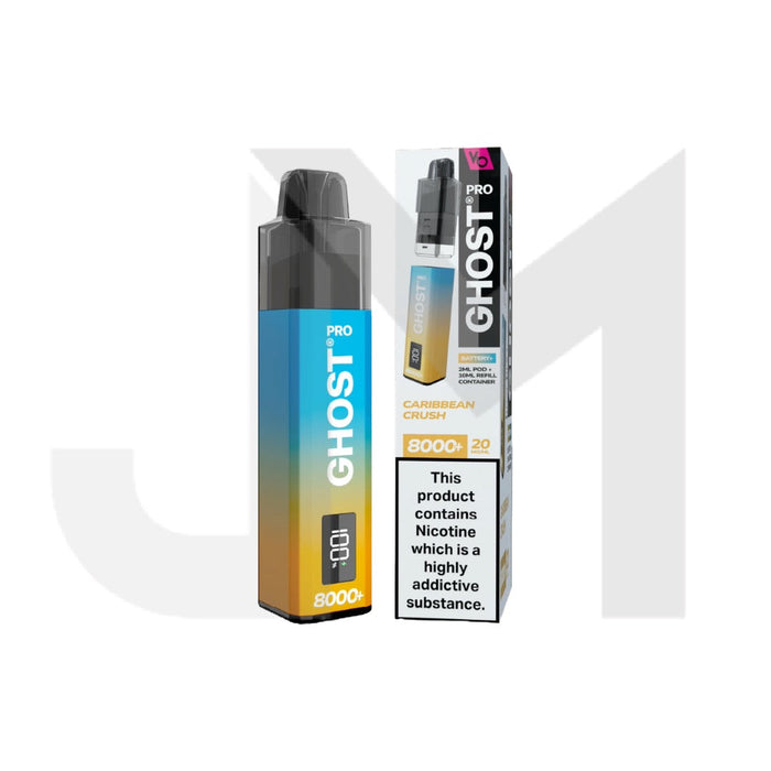 20mg Ghost Pro 8000+ By Vapes Bars Prefilled Pod Vape Kit