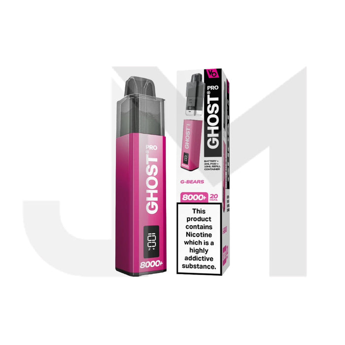 20mg Ghost Pro 8000+ By Vapes Bars Prefilled Pod Vape Kit