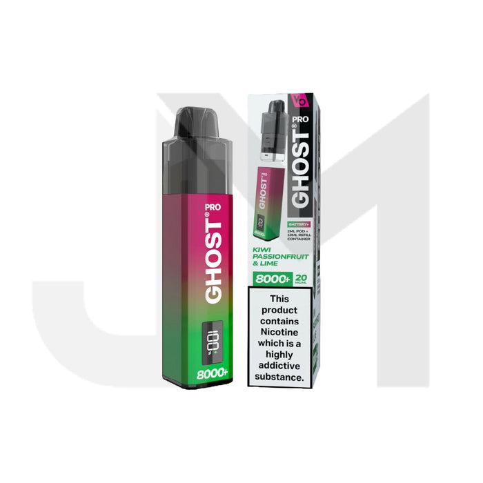 20mg Ghost Pro 8000+ By Vapes Bars Prefilled Pod Vape Kit 20mg Ghost Pro 8000+ By Vapes Bars Prefilled Pod Vape Kit