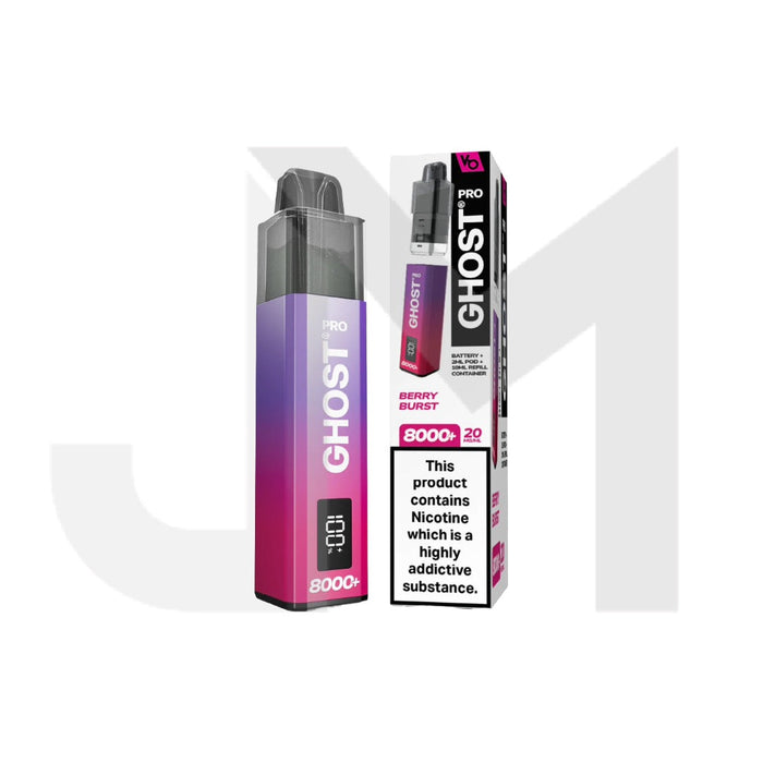 20mg Ghost Pro 8000+ By Vapes Bars Prefilled Pod Vape Kit