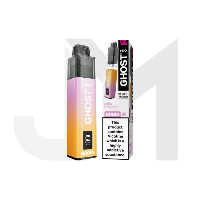 20mg Ghost Pro 8000+ By Vapes Bars Prefilled Pod Vape Kit
