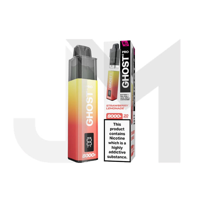20mg Ghost Pro 8000+ By Vapes Bars Prefilled Pod Vape Kit