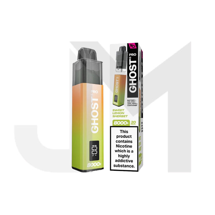 20mg Ghost Pro 8000+ By Vapes Bars Prefilled Pod Vape Kit