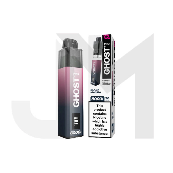 20mg Ghost Pro 8000+ By Vapes Bars Prefilled Pod Vape Kit