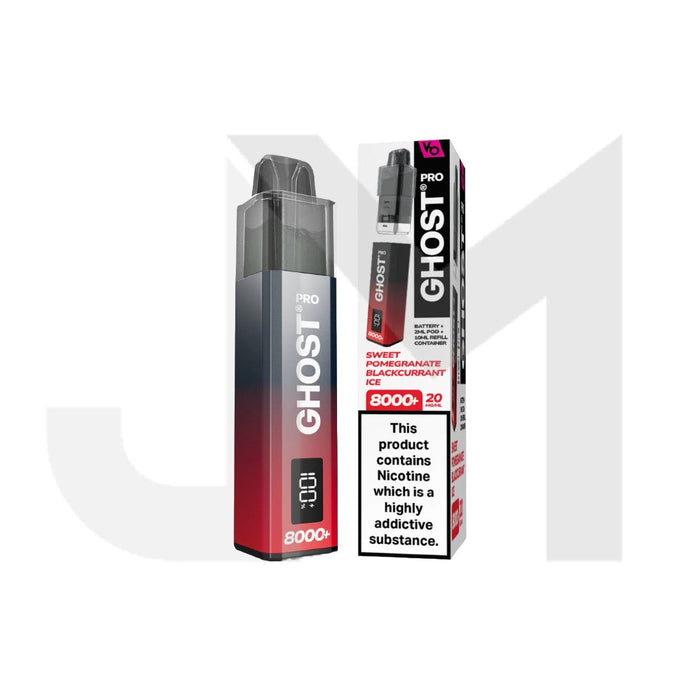 20mg Ghost Pro 8000+ By Vapes Bars Prefilled Pod Vape Kit