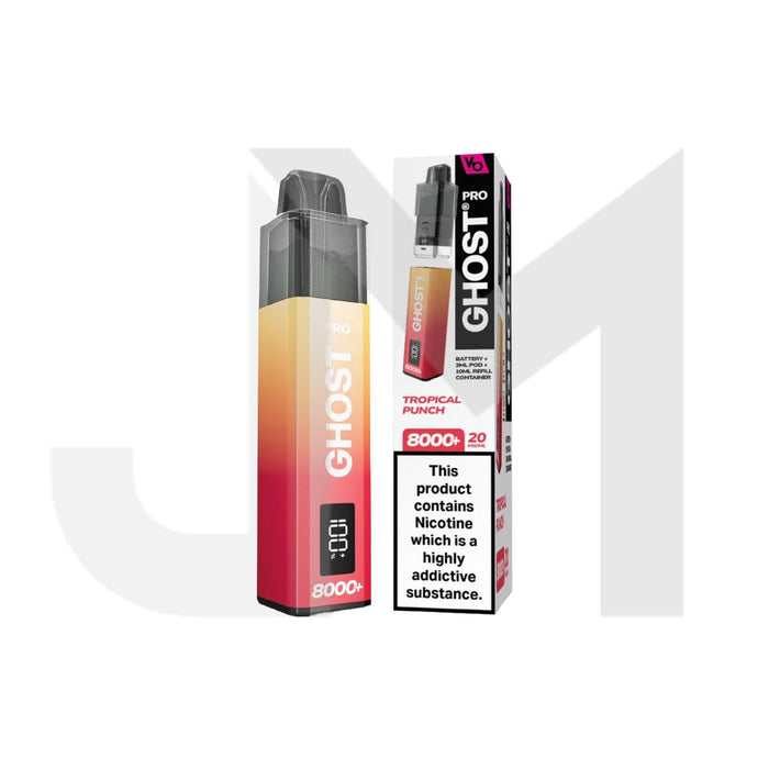 20mg Ghost Pro 8000+ By Vapes Bars Prefilled Pod Vape Kit