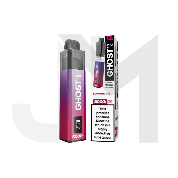 20mg Ghost Pro 8000+ By Vapes Bars Prefilled Pod Vape Kit