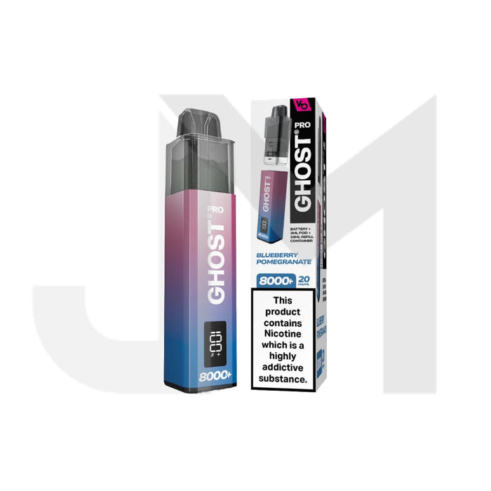 20mg Ghost Pro 8000+ By Vapes Bars Prefilled Pod Vape Kit