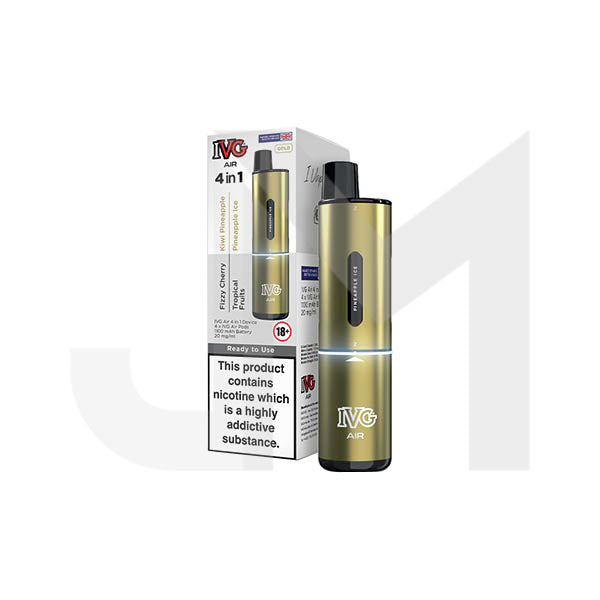 20mg IVG Air 4 in 1 Rechargeable Pod Vape Kit 2400 Puffs 20mg IVG Air 4 in 1 Rechargeable Pod Vape Kit 2400 Puffs