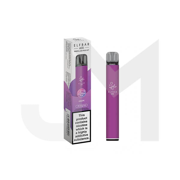 20mg Elf Bar 600 Prefilled Pod Vape Kit 600 Puffs