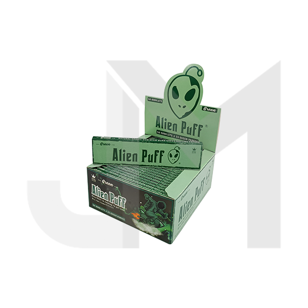 Alien Puff Kingsize Green Papers 50 Booklets (HP2120-AP)