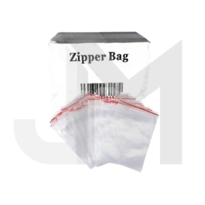 Zipper Branded 90mm x 90mm Clear Bags