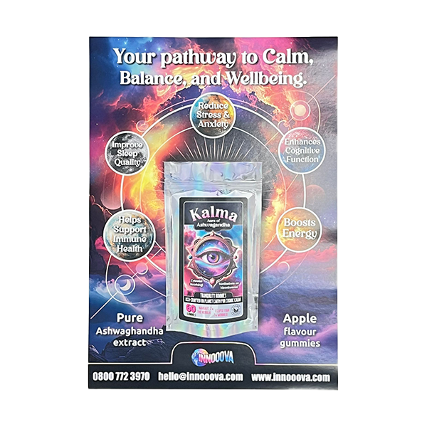 FREE Kalma Pure Ashwaghanda Extract Gummies Promotional A3 Poster - For Your Business!