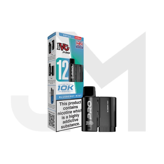20mg IVG Pro 12 Refill Pod Pack 10000 Puffs