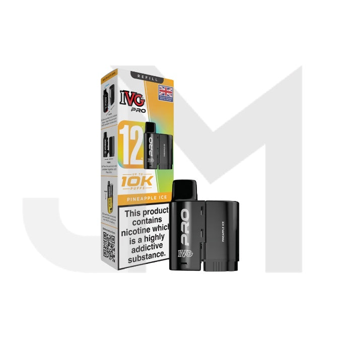 10mg IVG Pro 12 Refill Pods 10000 Puffs