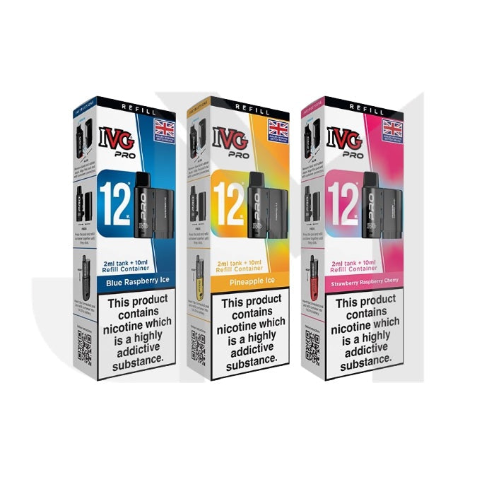 10mg IVG Pro 12 Refill Pods 10000 Puffs