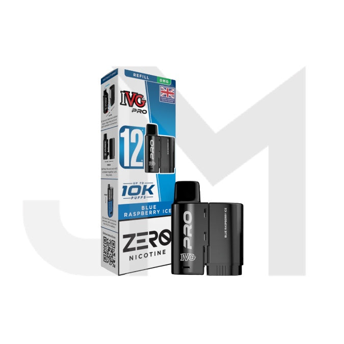 0mg IVG Pro 12 Refill Pods 10000 Puffs