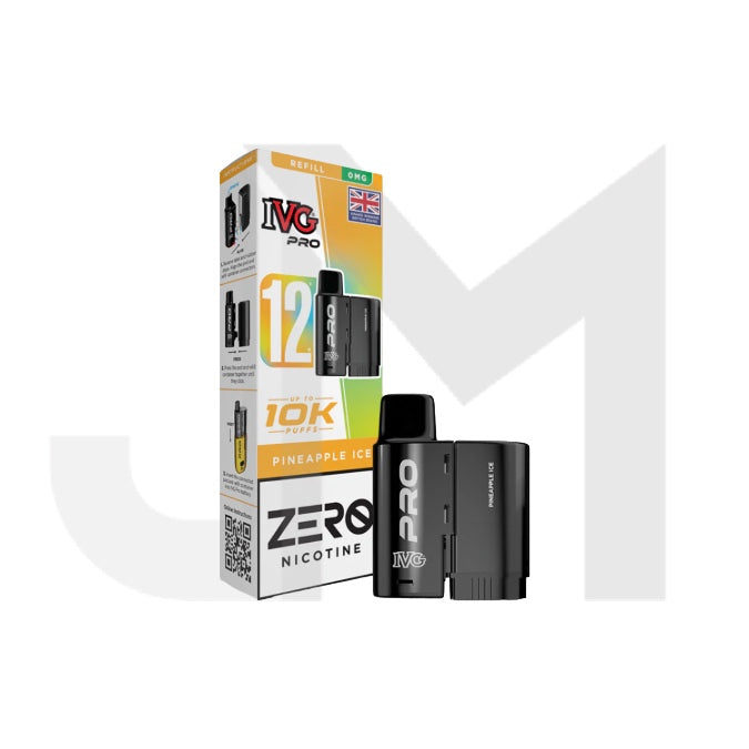 0mg IVG Pro 12 Refill Pods 10000 Puffs