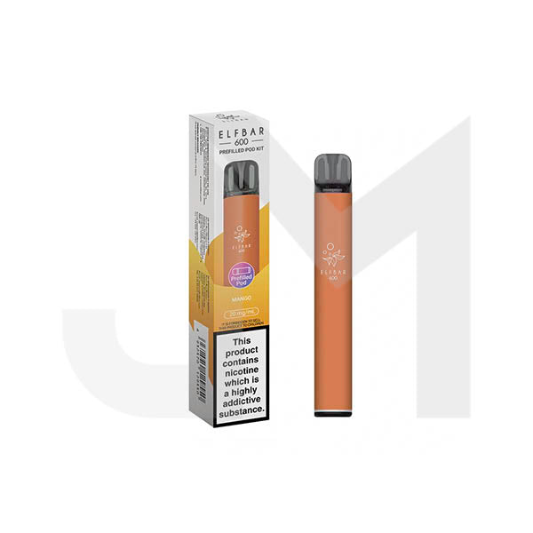 20mg Elf Bar 600 Prefilled Pod Vape Kit 600 Puffs