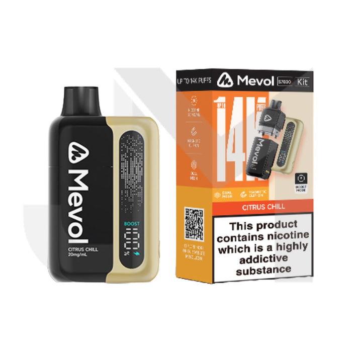 20mg Mevol S7000 Prefilled Pod Vape Kit 14k puffs