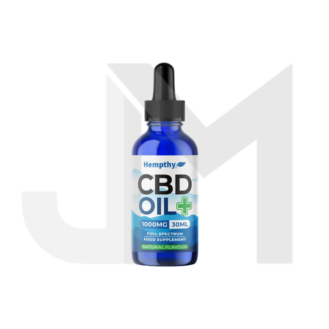 Hempthy 1000mg CBD Oil Full Spectrum Natural -  30ml