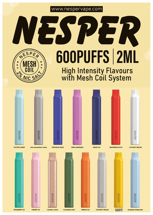 FREE Nesper Disposable Vape A3 Promotional Poster - For Your Business!