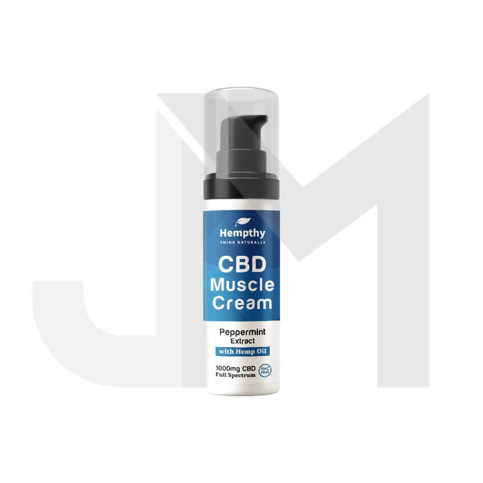 Hempthy 1000mg Broad Spectrum CBD Muscle Cream - 50g