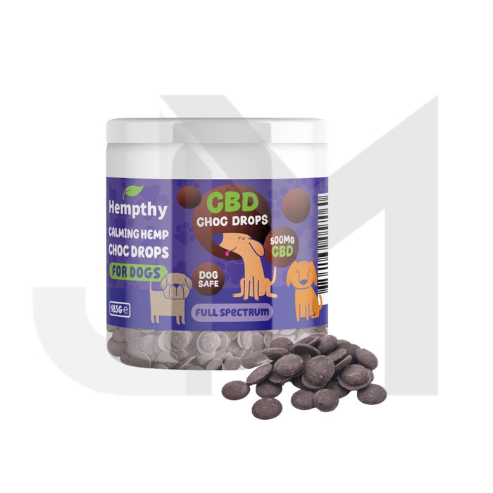 Hempthy 500mg CBD Choc Drops Dog Treats - 30 Treats