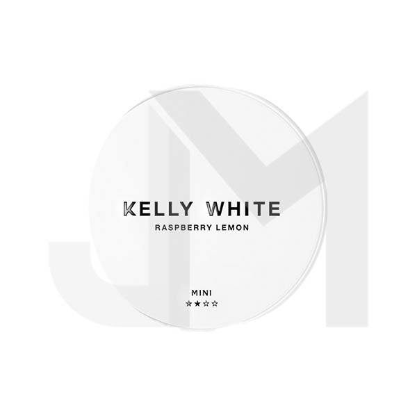 8mg Kelly White Mini Medium Raspberry Lemon Nicotine Pouches - 20 Pouches