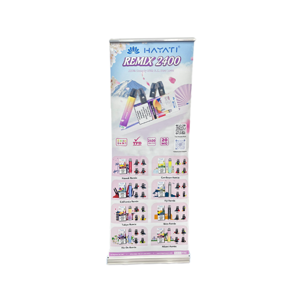 FREE Hayati Remix 2400 Roller Banner - For Your Business! 1 Per Customer