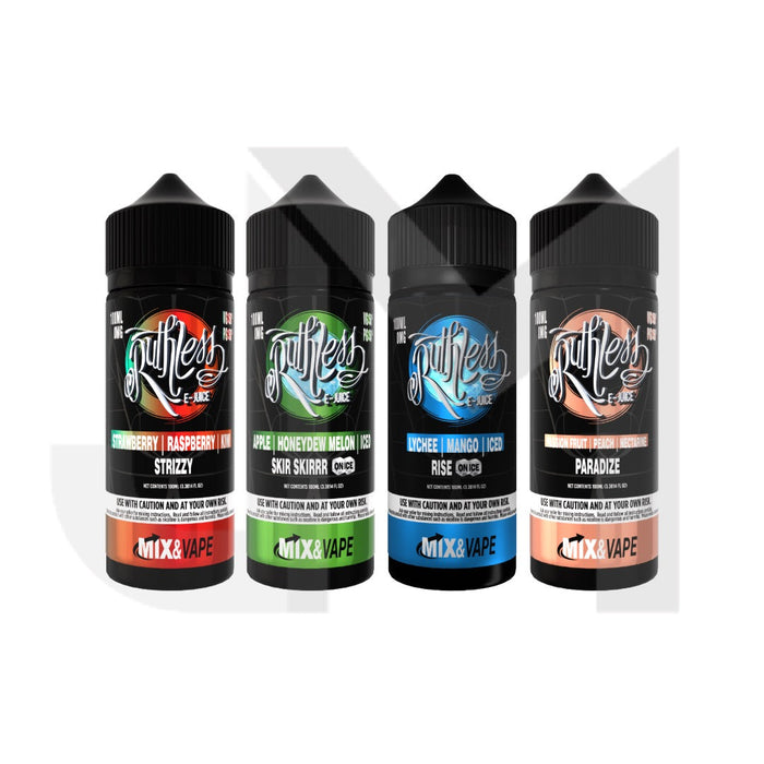 0mg Ruthless 120ml Shortfill (70VG/30PG)