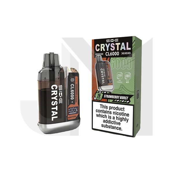 20mg SKE Crystal CL6000 Disposable Rechargeable Vape Kit 6000 Puffs