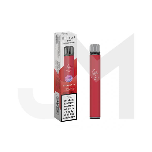 20mg Elf Bar 600 Prefilled Pod Vape Kit 600 Puffs
