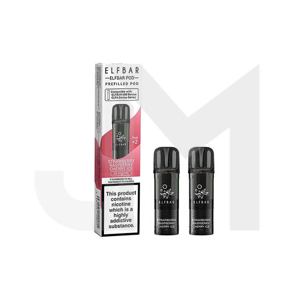 20mg Elf Bar 600 Prefilled Pods 2ml 1200 Puffs - 2 Pcs