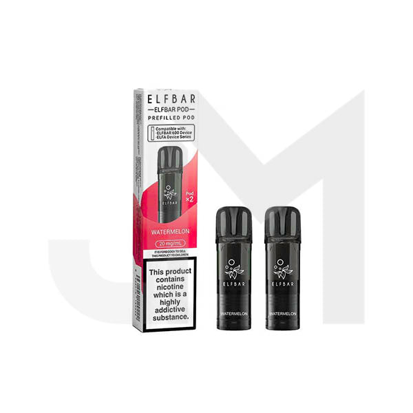 20mg Elf Bar 600 Prefilled Pods 2ml 1200 Puffs - 2 Pcs